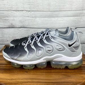 Nike Air VaporMax Plus Silver Grey Gradient Sneaker 924463-007 Mens Shoe Size 13